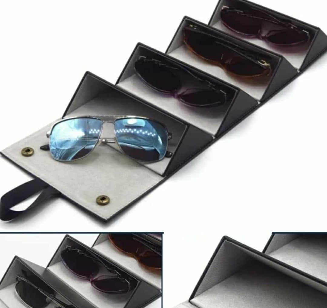 Eyeglasses Storage Display Travel Folding Sunglasses grey case