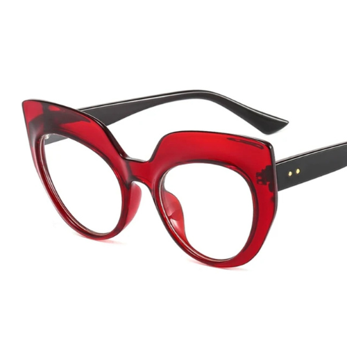 Women Red Vintage Cat Eyewear Frame